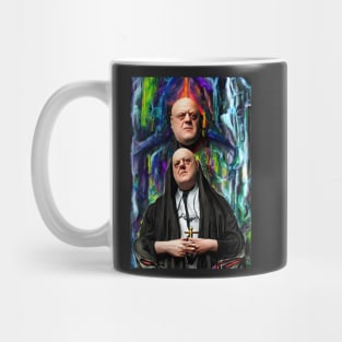 Cyberpunk Aleister Crowley The Great Beast of Thelema painted in a Surrealist and Impressionist style Mug